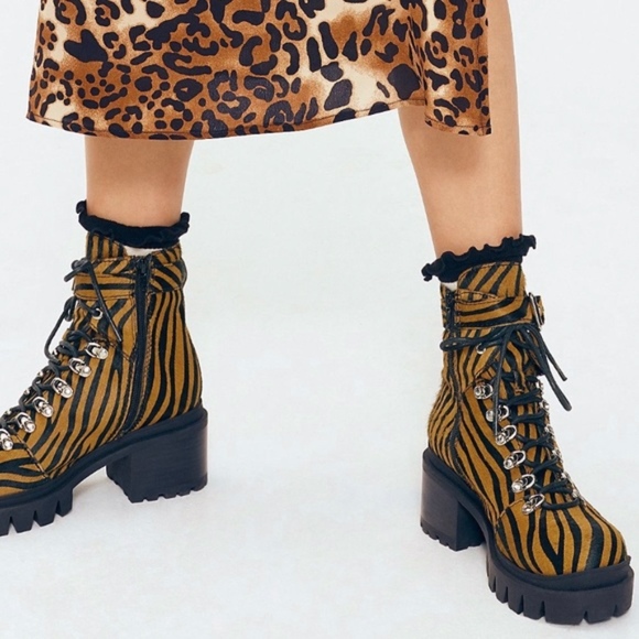 Free People Shoes - Free People X Jeffrey Campbell check lace up boot